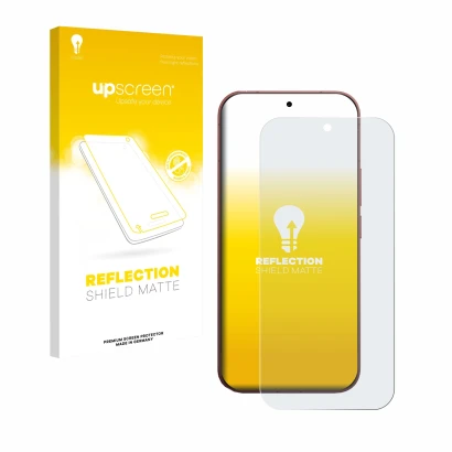Face avant d’un emballage produit avec le logo de la marque upscreen. À côté, l’appareil Vivo V70 Elite est représenté avec la