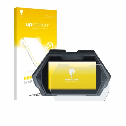 Face avant d’un emballage produit avec le logo de la marque upscreen. À côté, l’appareil Kukirin G3 Pro est représenté avec la