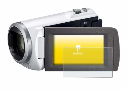 Image de l'appareil Panasonic HC-V480MS avec une grande variété de protections d'écran.
