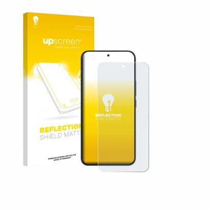 Face avant d’un emballage produit avec le logo de la marque upscreen. À côté, l’appareil Xiaomi Poco X8 Pro Max est représenté