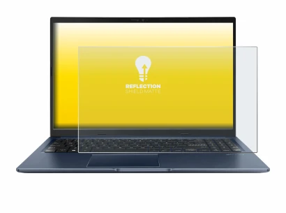 Image de l'appareil ASUS Vivobook 15 M1502YA avec une grande variété de protections d'écran.