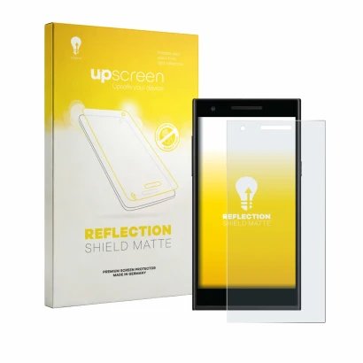 Face avant d’un emballage produit avec le logo de la marque upscreen. À côté, l’appareil Philips S396 est représenté avec la p
