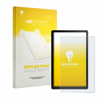Face avant d’un emballage produit avec le logo de la marque upscreen. À côté, l’appareil Yicty KB1004 est représenté avec la p