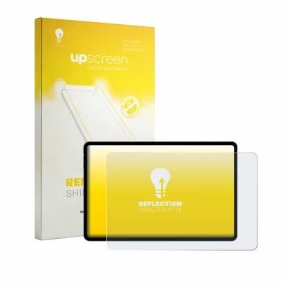 Face avant d’un emballage produit avec le logo de la marque upscreen. À côté, l’appareil Alldocube iPlay 70 Max Pro est représ
