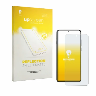 Face avant d’un emballage produit avec le logo de la marque upscreen. À côté, l’appareil Oppo Find X9 Ultra est représenté ave