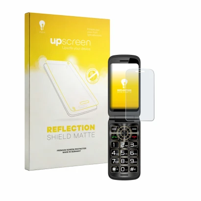 Face avant d’un emballage produit avec le logo de la marque upscreen. À côté, l’appareil Guwet G739 est représenté avec la pro