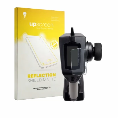 Face avant d’un emballage produit avec le logo de la marque upscreen. À côté, l’appareil Spektrum DXC Plus est représenté avec