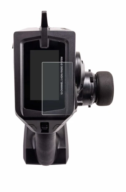 Image de l'appareil Spektrum DX Pro Plus avec une grande variété de protections d'écran.