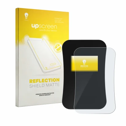Face avant d’un emballage produit avec le logo de la marque upscreen. À côté, l’appareil DaheimLaden Touch Pro est représenté