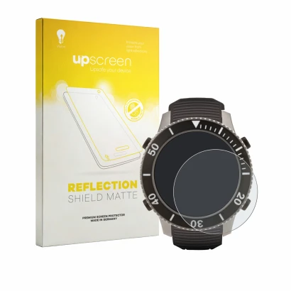 Face avant d’un emballage produit avec le logo de la marque upscreen. À côté, l’appareil SCUBAPRO Galileo G3 Ti est représenté