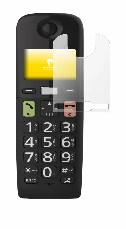 Image de l'appareil Panasonic KX-TGU130 avec une grande variété de protections d'écran.