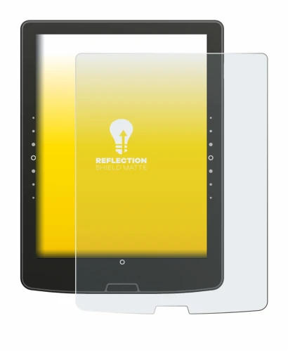 Image de l'appareil inkBOOK Solaris avec une grande variété de protections d'écran.