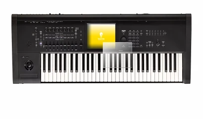 Image de l'appareil KORG Kronos 3 (2025) 61 avec une grande variété de protections d'écran.