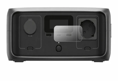 Image de l'appareil EcoFlow River 3 avec une grande variété de protections d'écran.