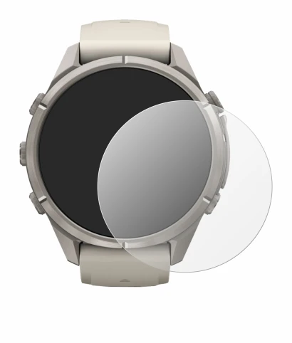 Image de l'appareil Garmin Fenix 9 Pro (43 mm) avec une grande variété de protections d'écran.