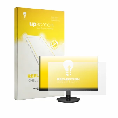 Face avant d’un emballage produit avec le logo de la marque upscreen. À côté, l’appareil Philips 221v8 est représenté avec la