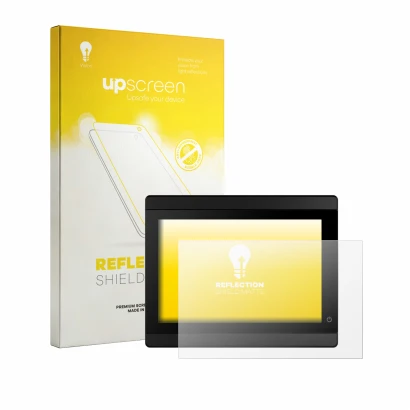 Face avant d’un emballage produit avec le logo de la marque upscreen. À côté, l’appareil Garmin GMI 40 est représenté avec la 