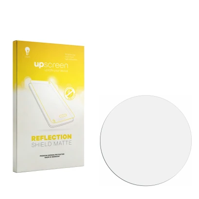 Face avant d’un emballage produit avec le logo de la marque upscreen. À côté se trouve la protection d’écran correspondante.