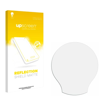Face avant d’un emballage produit avec le logo de la marque upscreen. À côté se trouve la protection d’écran correspondante.