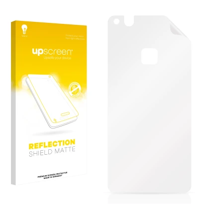 Face avant d’un emballage produit avec le logo de la marque upscreen. À côté se trouve la protection d’écran correspondante.