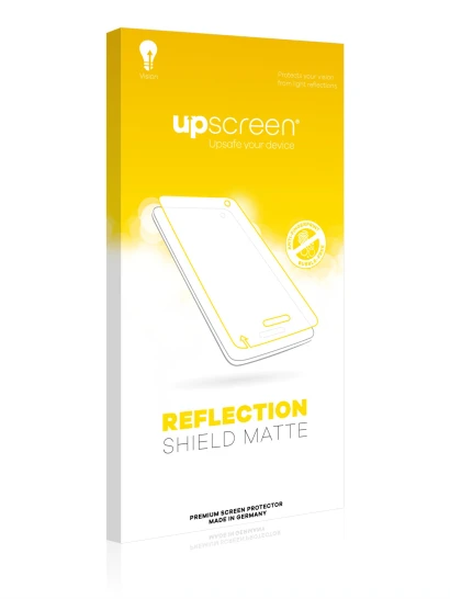 Face avant d’un emballage produit avec le logo de la marque upscreen