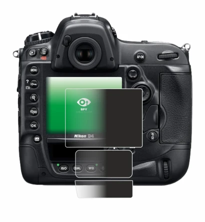 Image de l'appareil Nikon D4 avec une grande variété de protections d'écran.