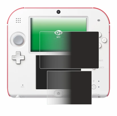 Image de l'appareil Nintendo 2DS avec une grande variété de protections d'écran.