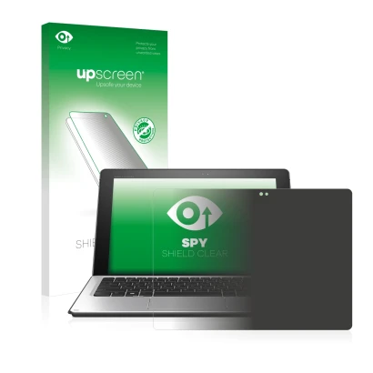 Face avant d’un emballage produit avec le logo de la marque upscreen. À côté, l’appareil HP Elite x2 1012 G1 est représenté av