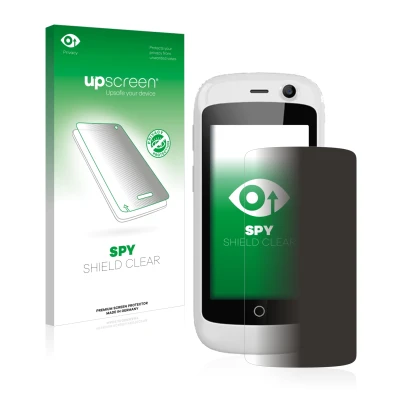 Face avant d’un emballage produit avec le logo de la marque upscreen. À côté, l’appareil Unihertz Jelly Pro est représenté ave