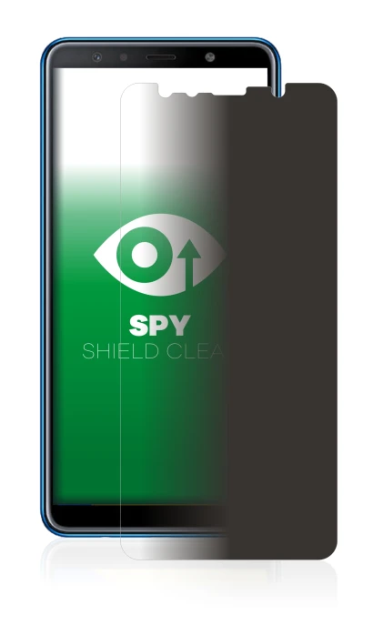 Image de l'appareil Samsung Galaxy A7 2018 avec une grande variété de protections d'écran.