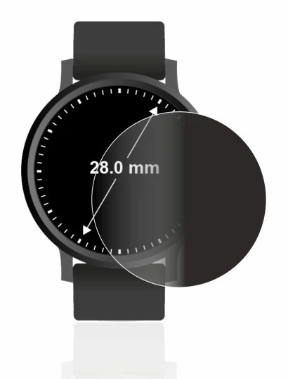 Image de l'appareil Circulaire Displays (ø: 28 mm) avec une grande variété de protections d'écran.