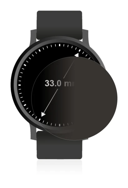 Image de l'appareil Circulaire Displays (ø: 33 mm) avec une grande variété de protections d'écran.