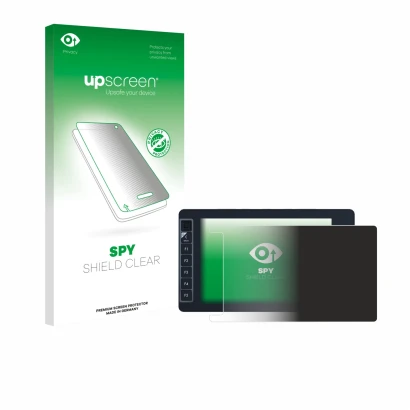 Face avant d’un emballage produit avec le logo de la marque upscreen. À côté, l’appareil SmallHD 703 Bolt Wireless Monitor est