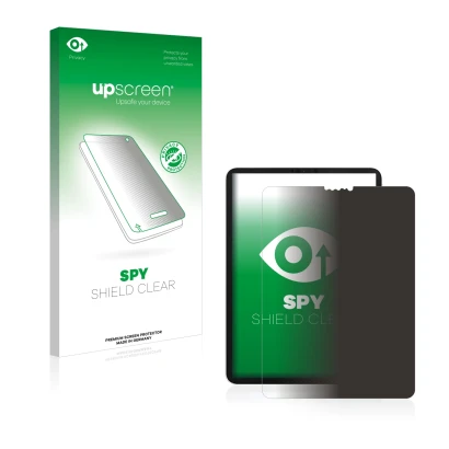 Face avant d’un emballage produit avec le logo de la marque upscreen. À côté, l’appareil Apple iPad Pro 11" WiFi 2020 (2e Gen.