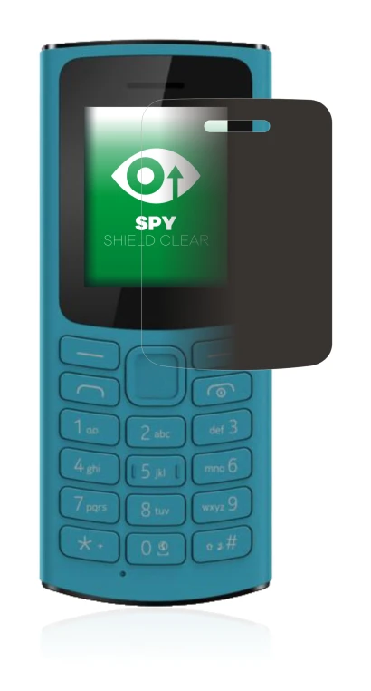 Image de l'appareil Nokia 105 4G 2021 avec une grande variété de protections d'écran.