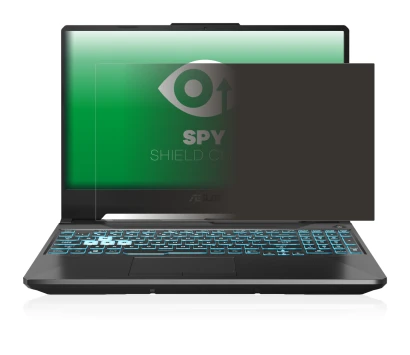 Image de l'appareil ASUS TUF Gaming A15 avec une grande variété de protections d'écran.