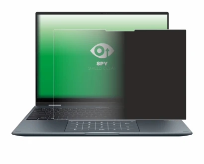 Image de l'appareil ASUS ZenBook 14 Flip OLED avec une grande variété de protections d'écran.