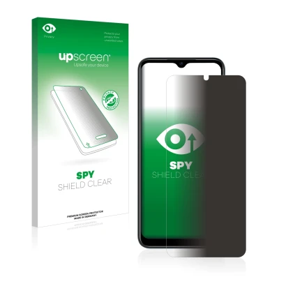 Face avant d’un emballage produit avec le logo de la marque upscreen. À côté, l’appareil Doogee X98 Pro est représenté avec la