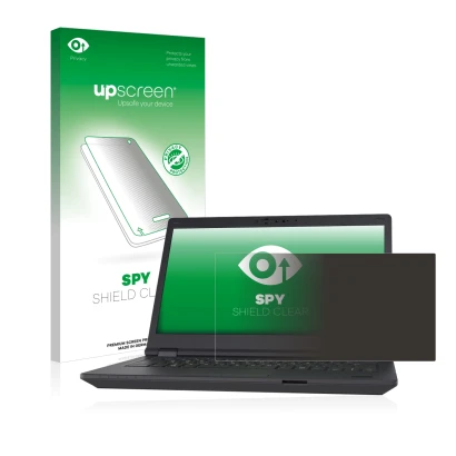 Face avant d’un emballage produit avec le logo de la marque upscreen. À côté, l’appareil Fujitsu Lifebook E5411 est représenté