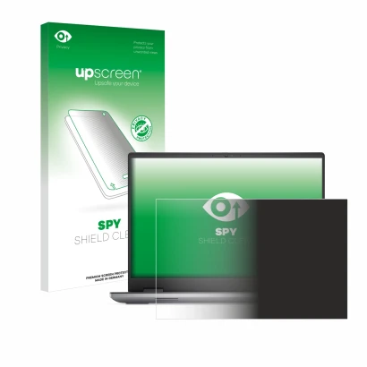 Face avant d’un emballage produit avec le logo de la marque upscreen. À côté, l’appareil Dell Precision 7680 Non-Touch est rep
