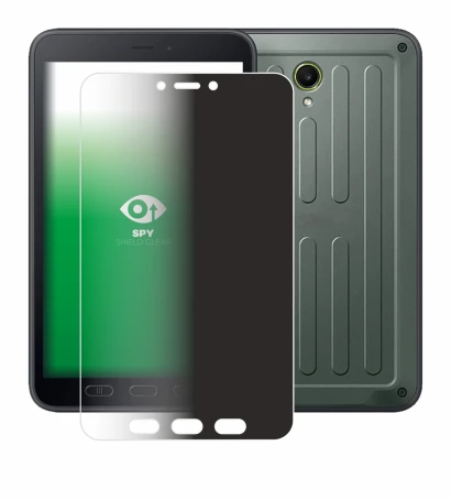 Image de l'appareil Samsung Galaxy Tab Active 5 (portrait) avec une grande variété de protections d'écran.