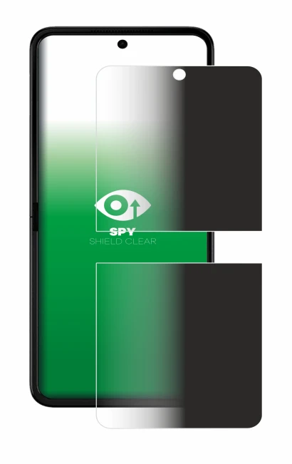 Image de l'appareil Motorola Razr 50 Ultra avec une grande variété de protections d'écran.