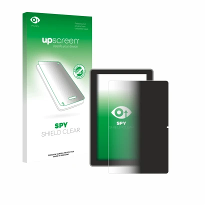 Face avant d’un emballage produit avec le logo de la marque upscreen. À côté, l’appareil Lenovo Tab TB311 XU est représenté av