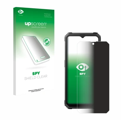 Face avant d’un emballage produit avec le logo de la marque upscreen. À côté, l’appareil Blackview BV4800 est représenté avec 