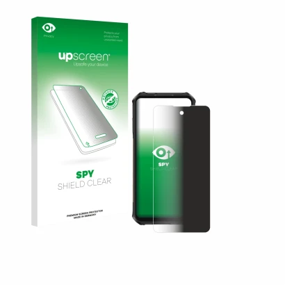 Face avant d’un emballage produit avec le logo de la marque upscreen. À côté, l’appareil Ulefone Armor X16 Pro est représenté