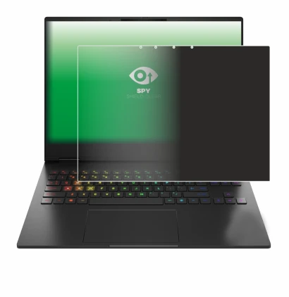 Image de l'appareil HP Omen Transcend 16-u1000nl avec une grande variété de protections d'écran.
