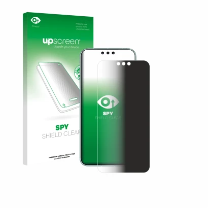 Face avant d’un emballage produit avec le logo de la marque upscreen. À côté, l’appareil Huawei Mate 80 Pro Max est représenté