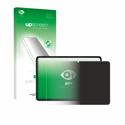 Face avant d’un emballage produit avec le logo de la marque upscreen. À côté, l’appareil Xiaomi Pad 6S Pro 12.4