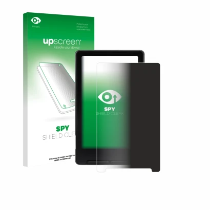 Face avant d’un emballage produit avec le logo de la marque upscreen. À côté, l’appareil Xteink X4 est représenté avec la prot