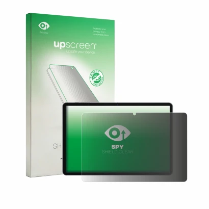 Face avant d’un emballage produit avec le logo de la marque upscreen. À côté, l’appareil SVITOO TAB P10 est représenté avec la